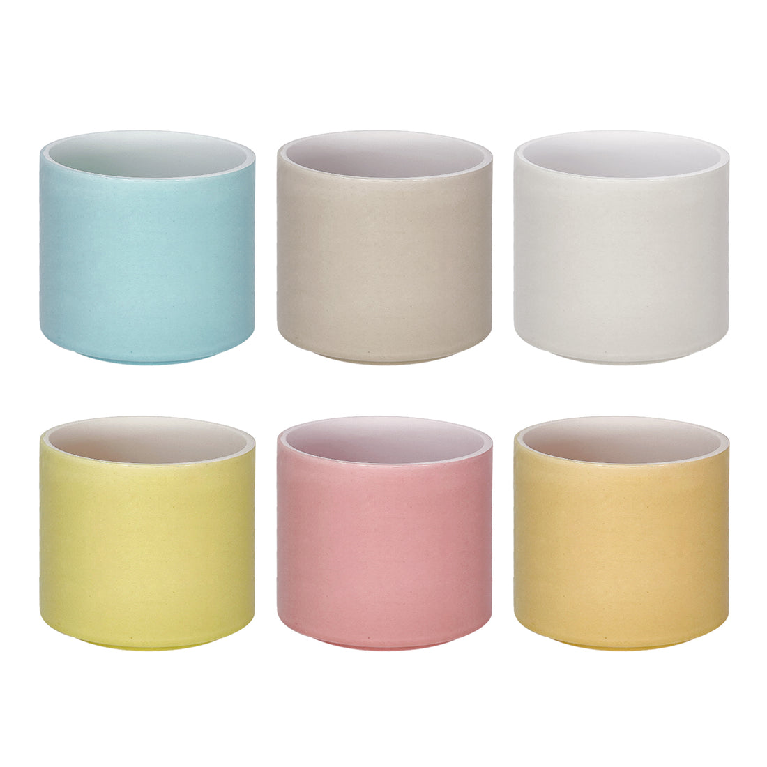 Ceramic Succulent Planter, Minimalist Champagne Ceramic Pots