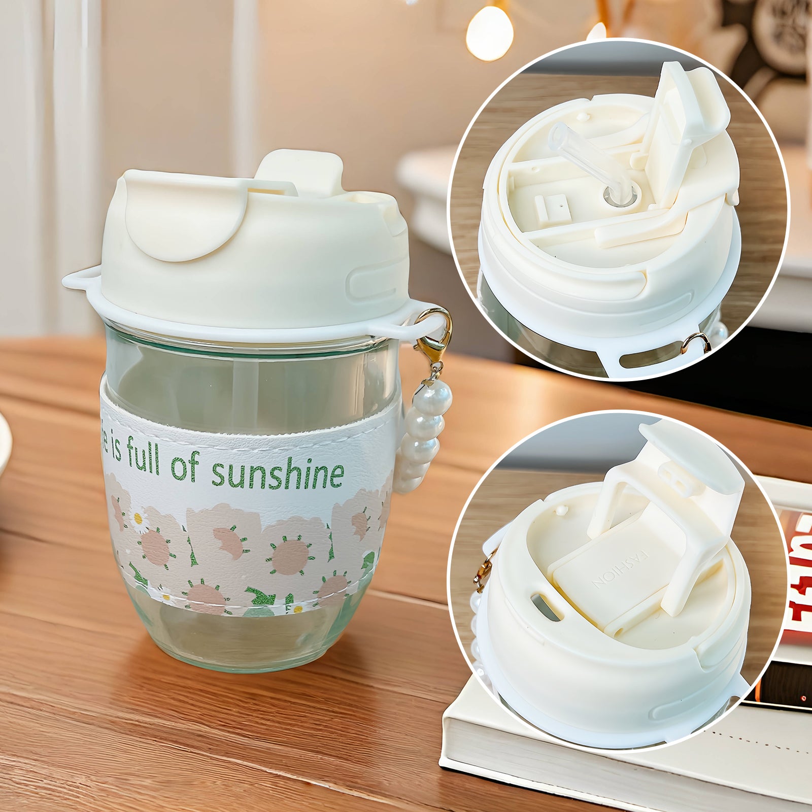Peal Cup With Lid, Luxury Coffee Cup Birthday Gift