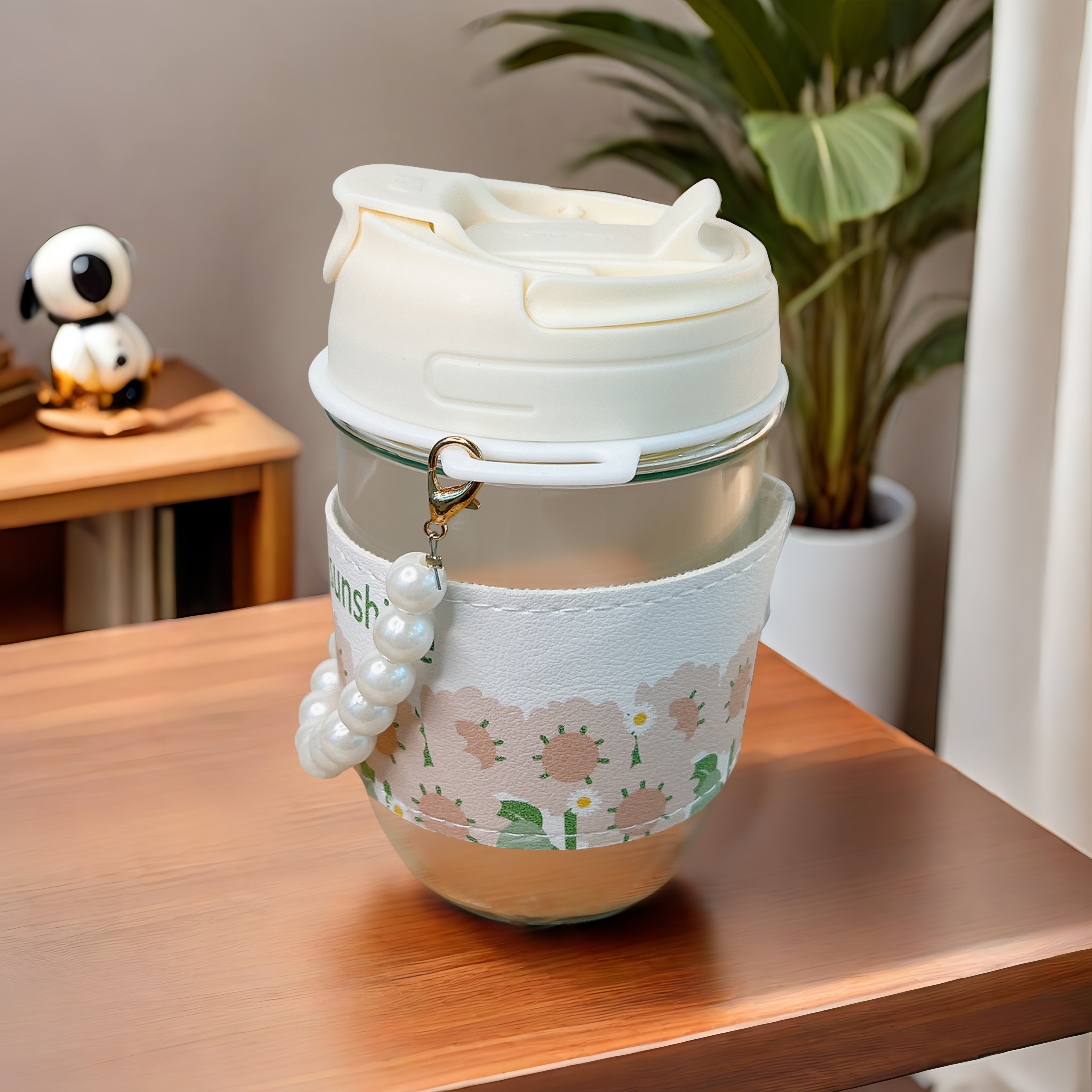 Peal Cup With Lid, Luxury Coffee Cup Birthday Gift