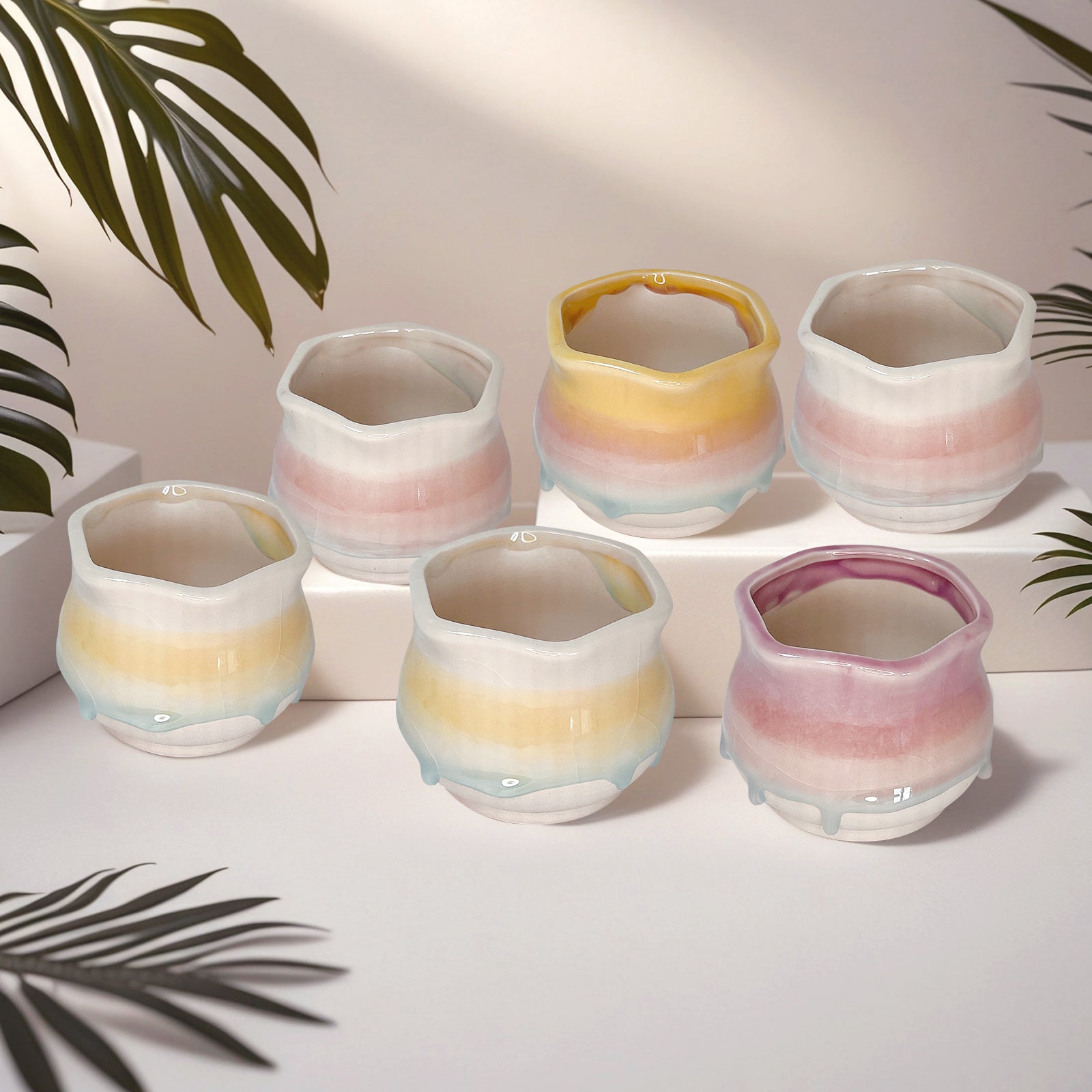 Ceramic Succulent Planter, Candie Mini Planter Pot