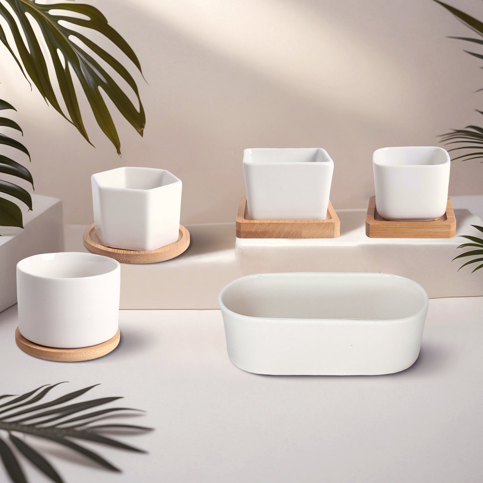 Modern Planter Pot, Pure White Ceramic Planter Pot, Home Decor