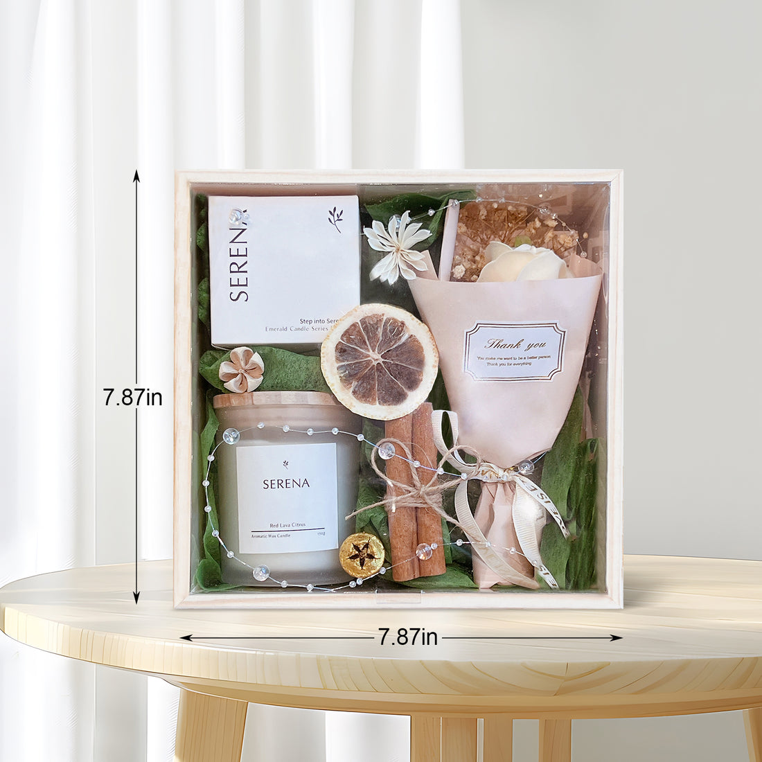 Wooden Box Gift Basket, L&