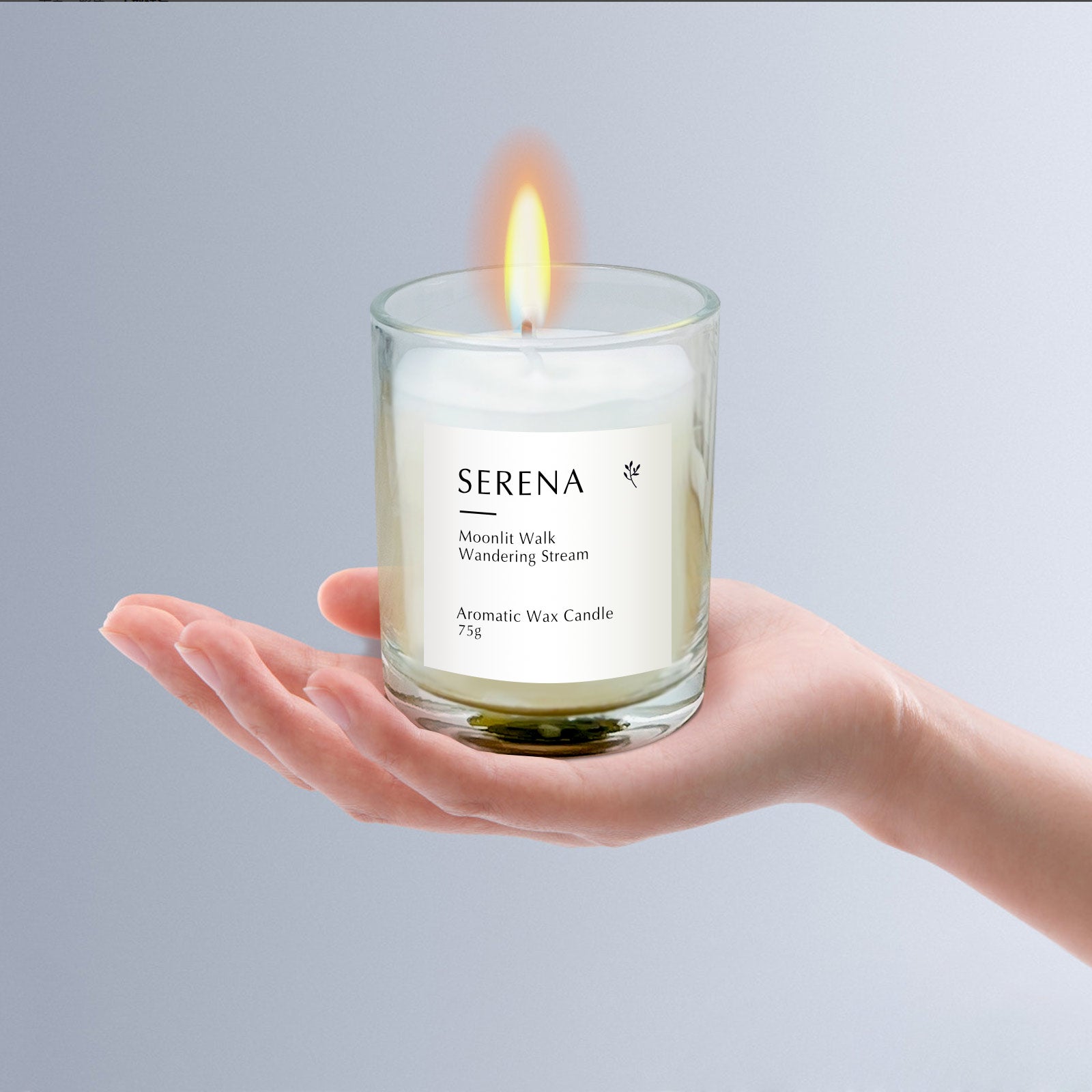 White Candle, Serena Scented Candle for Home Decor (75g)