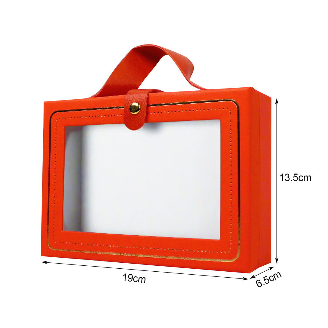 Orange Gift Box, Cardboard Gift Box With Handle, Special Gift Box