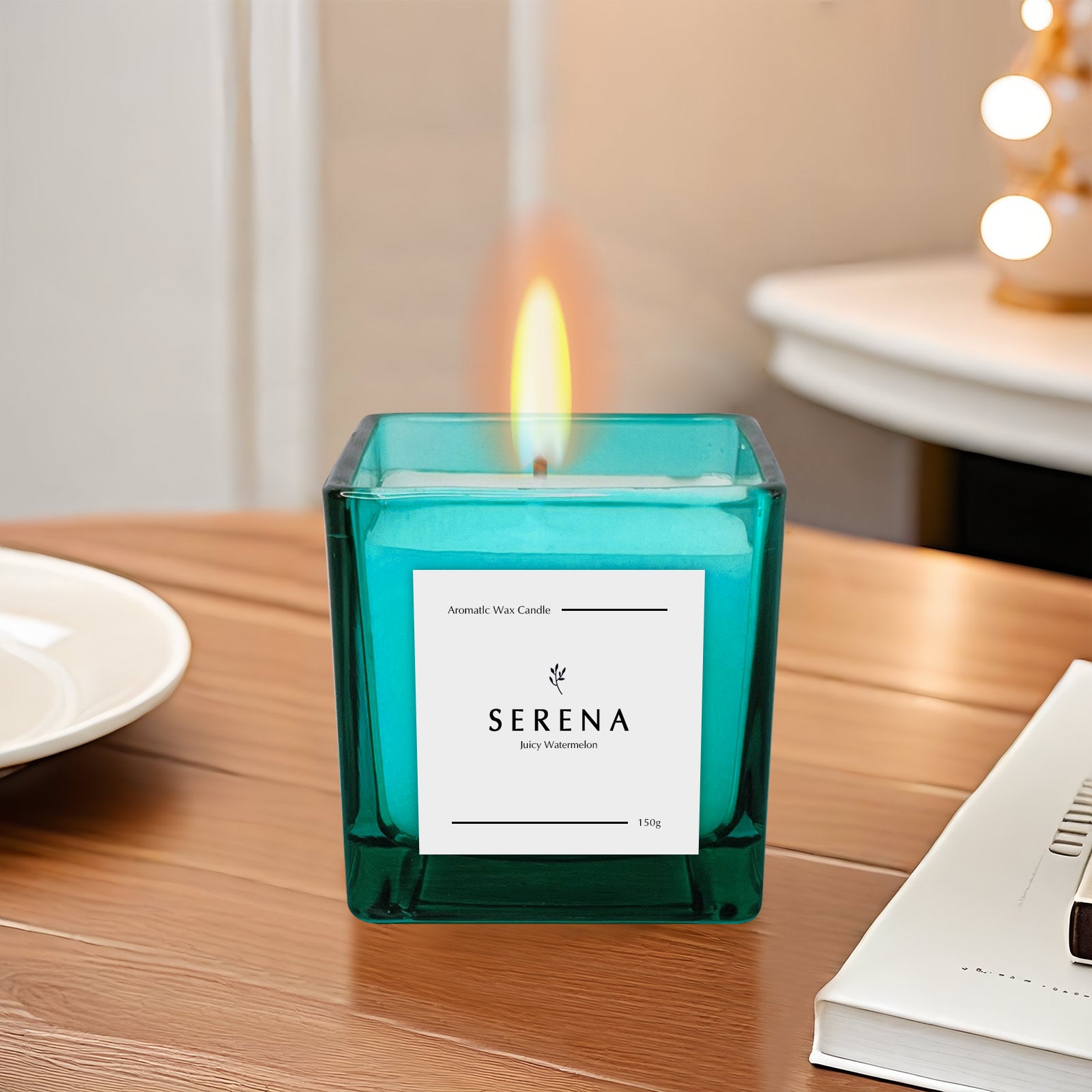 Frosted Candle for Room Decor, Serena Scented Candle (150g)