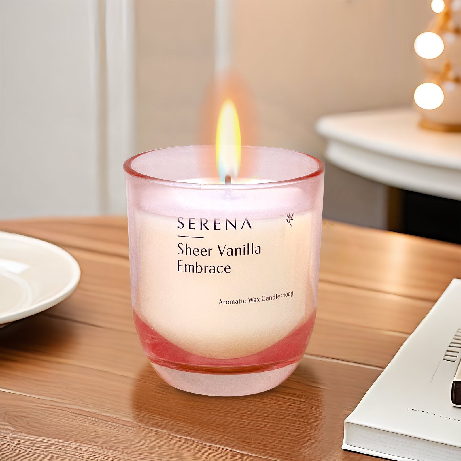 Soy Wax Candles, Serena Jar Candle, Decorative Candles in Jars (100g)
