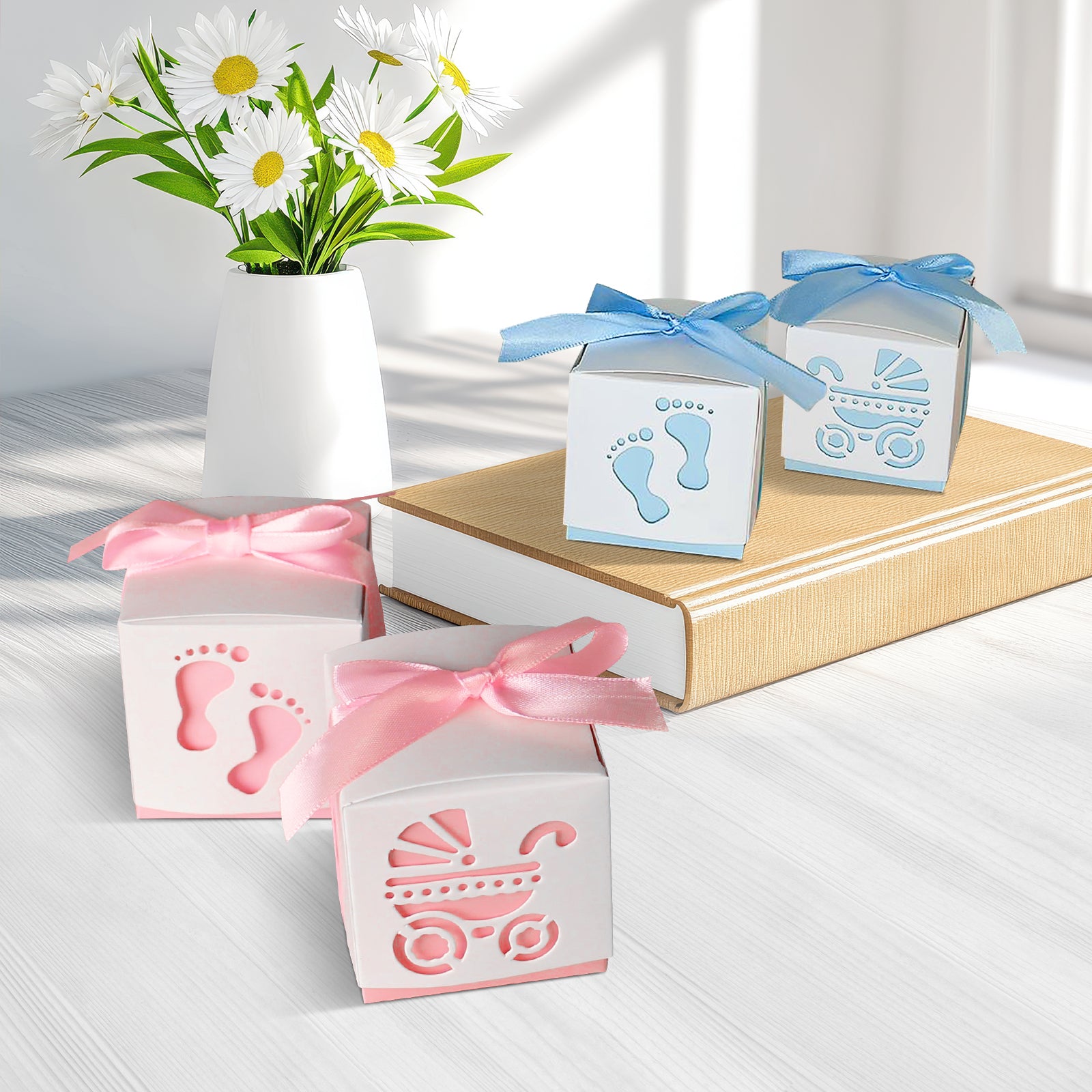 Baby Shower Sweet Gift Box Set of 10, Premium Craft Gift Box