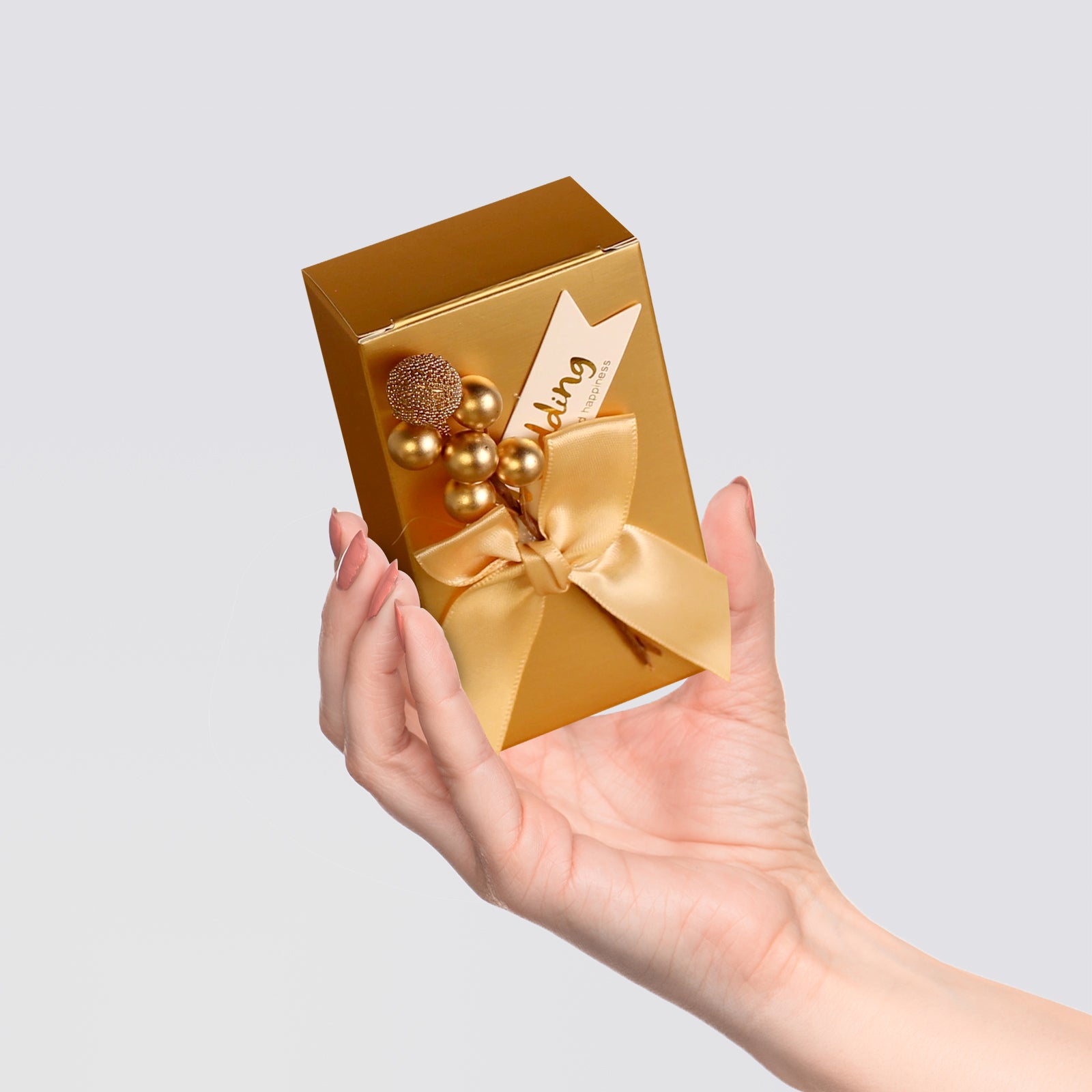 Gold Gift Box Set of 10, Premium Gold Boxes for Gift