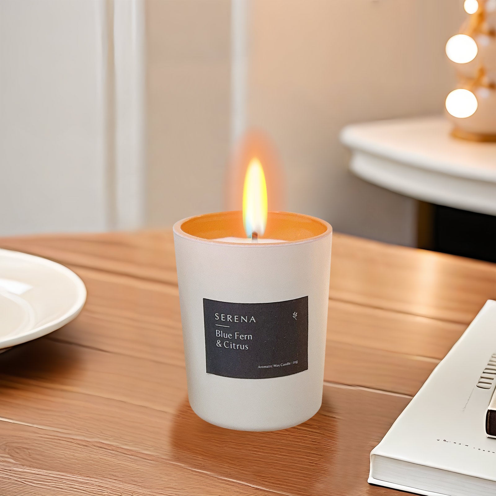 Frosted Glass Candle Set for Home Decor, Serena Scented Candle Set (50g * 3)