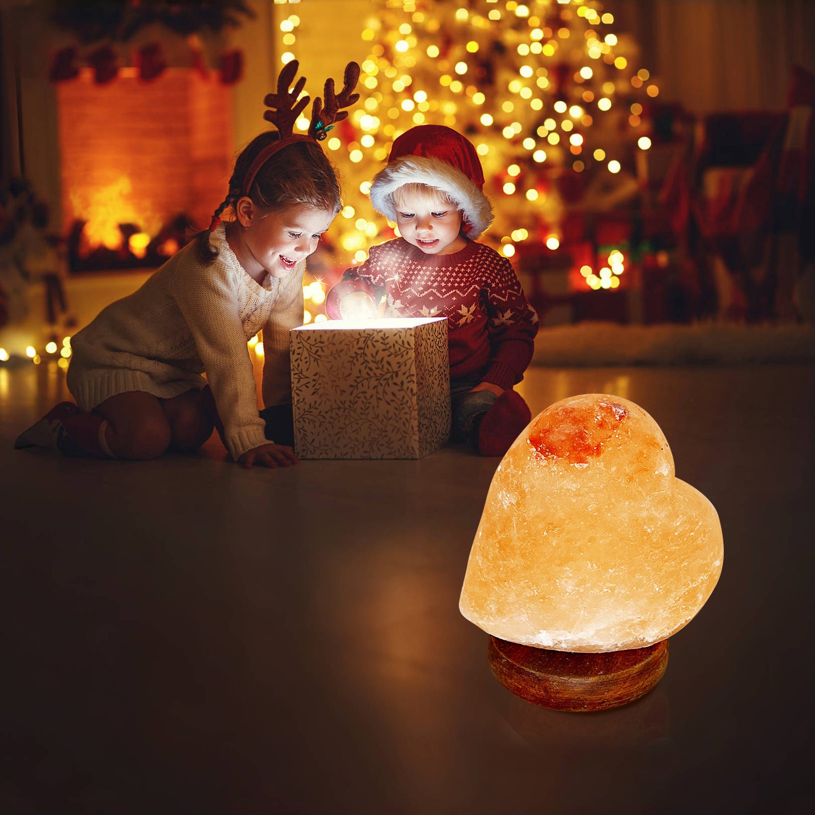 Himalayan Salt Lamp, Himalayan Salt Heart Led USB Mini Lamp