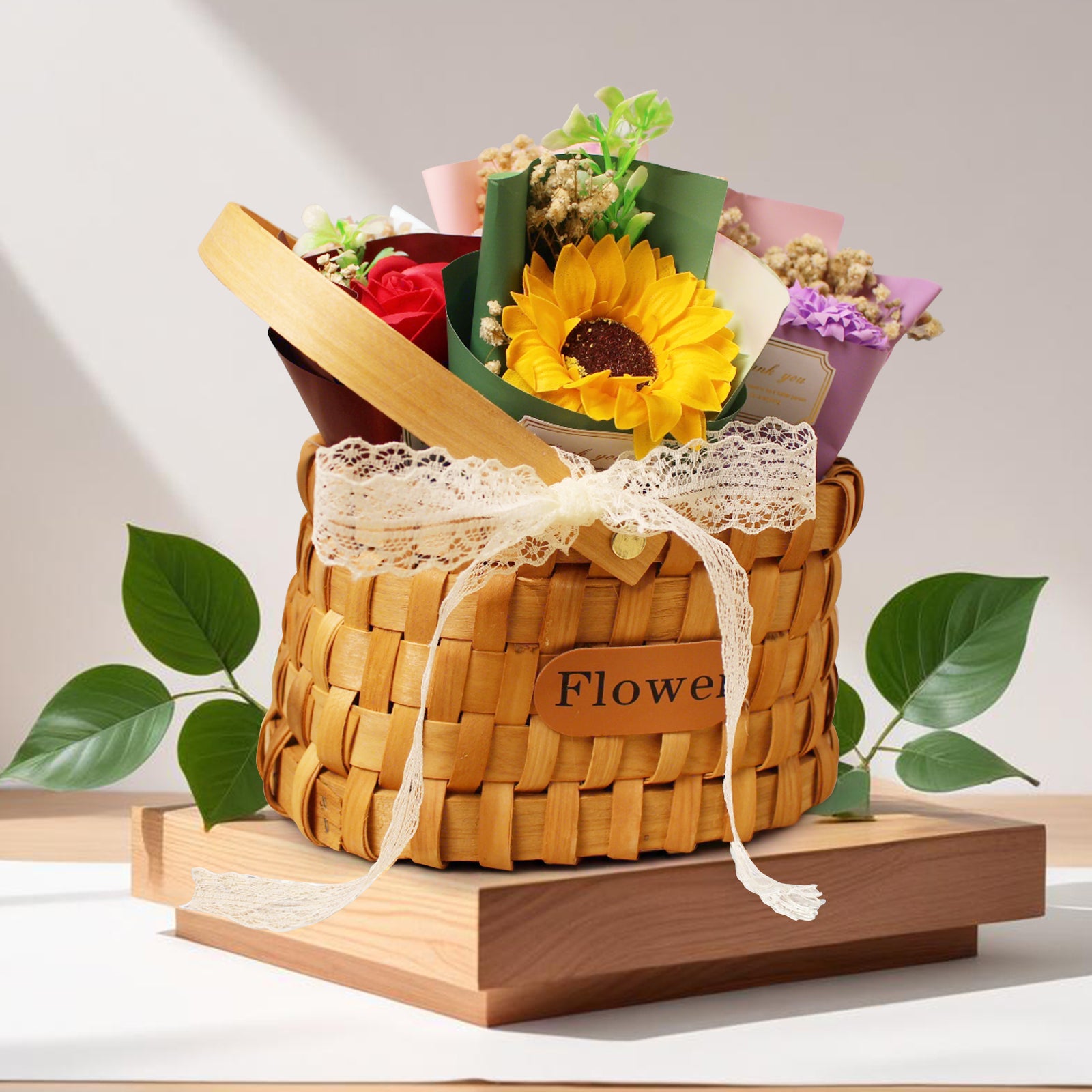 Woven Gift Baskets, Unique Craft Basket, Anniversary Basket Gift