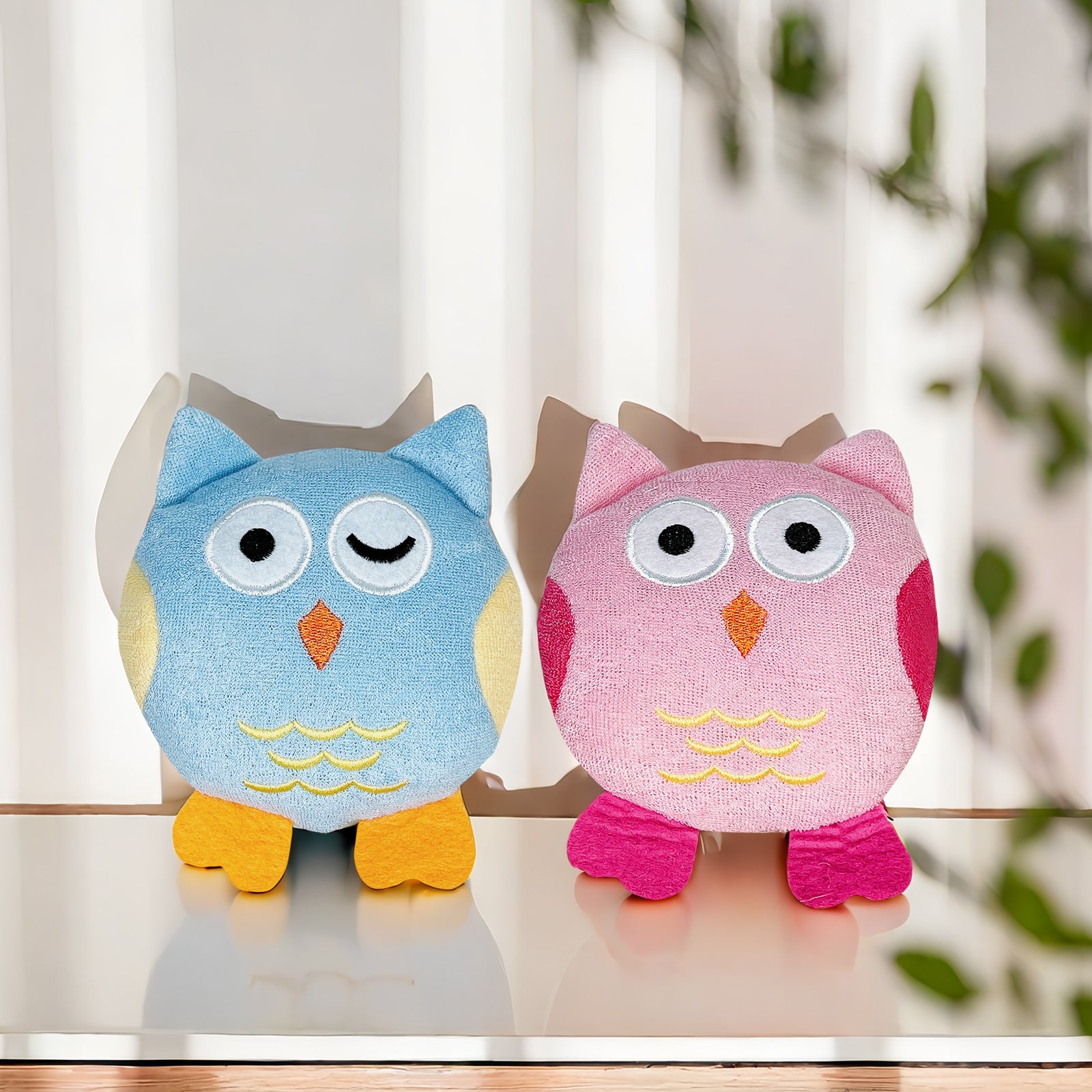 Cute Bath Sponge, Reusable Owl Bath Sponge, Bath Accessories
