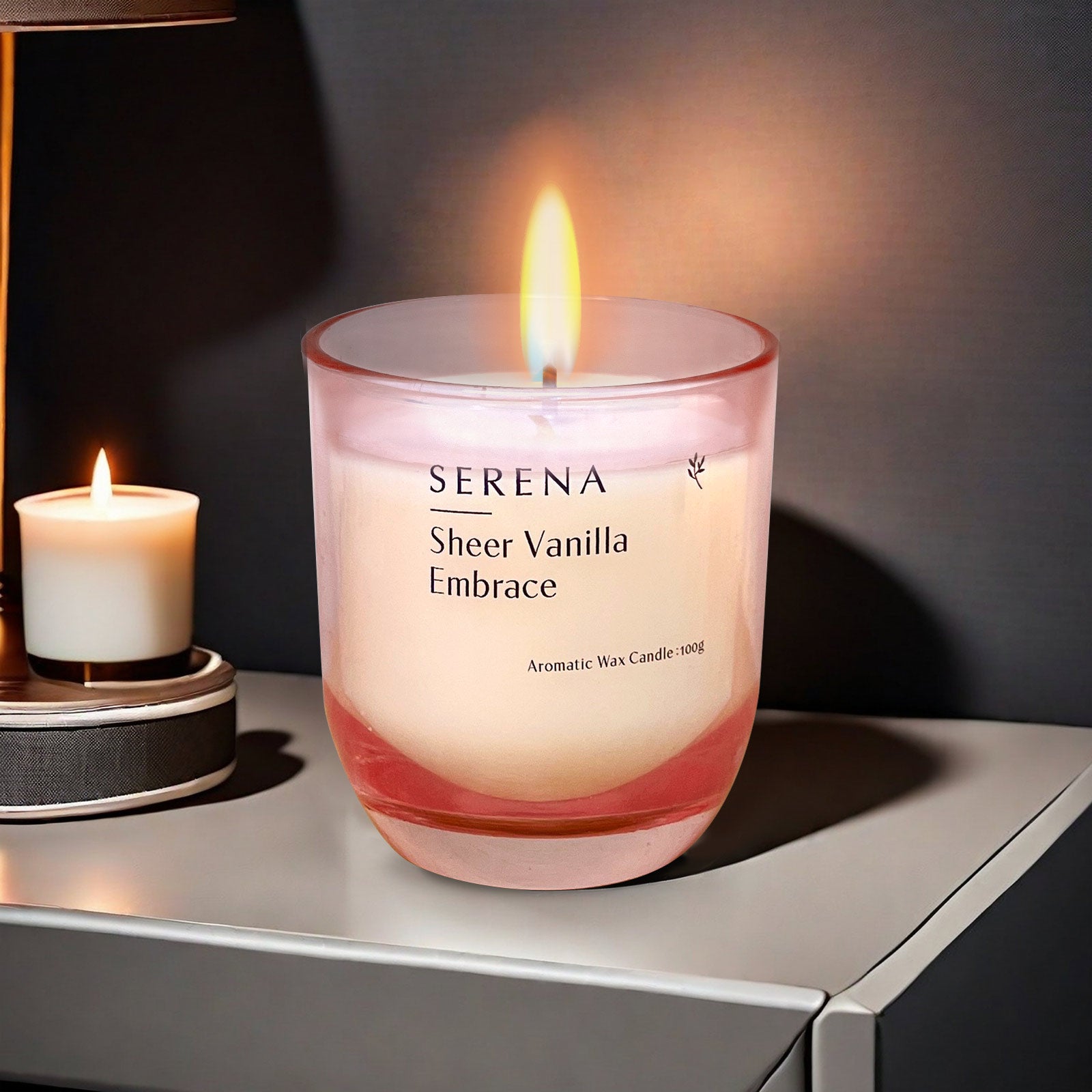 Soy Wax Candles, Serena Jar Candle, Decorative Candles in Jars (100g)