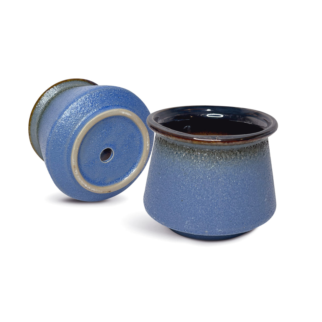 Bubble Plant Pot, Purple Glazed Planter Pot for Decor