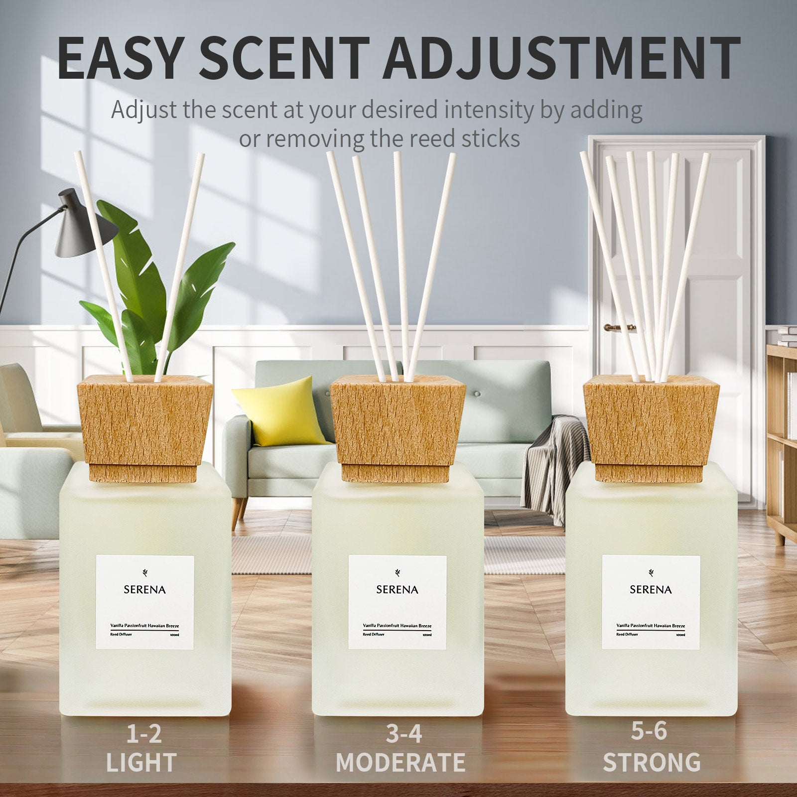 Frosted Glass Diffuser for Home Fragrance, Serena Air Freshener (100ml)