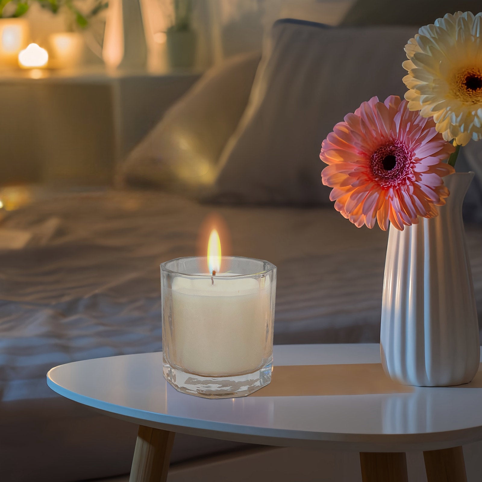 Soy Wax Candles, Serena Jar Candle, Decorative Candles in Jars (150g)