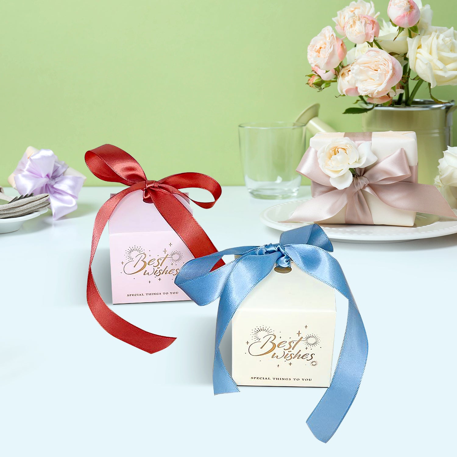 Curated Gift Box Set of 10, Premium Craft Square Gift Boxes