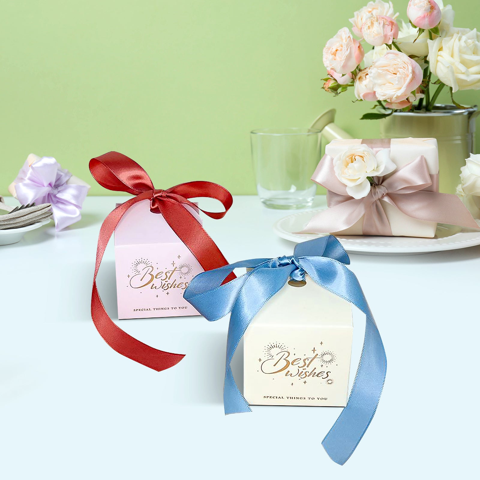 Curated Gift Box Set of 10, Premium Craft Square Gift Boxes