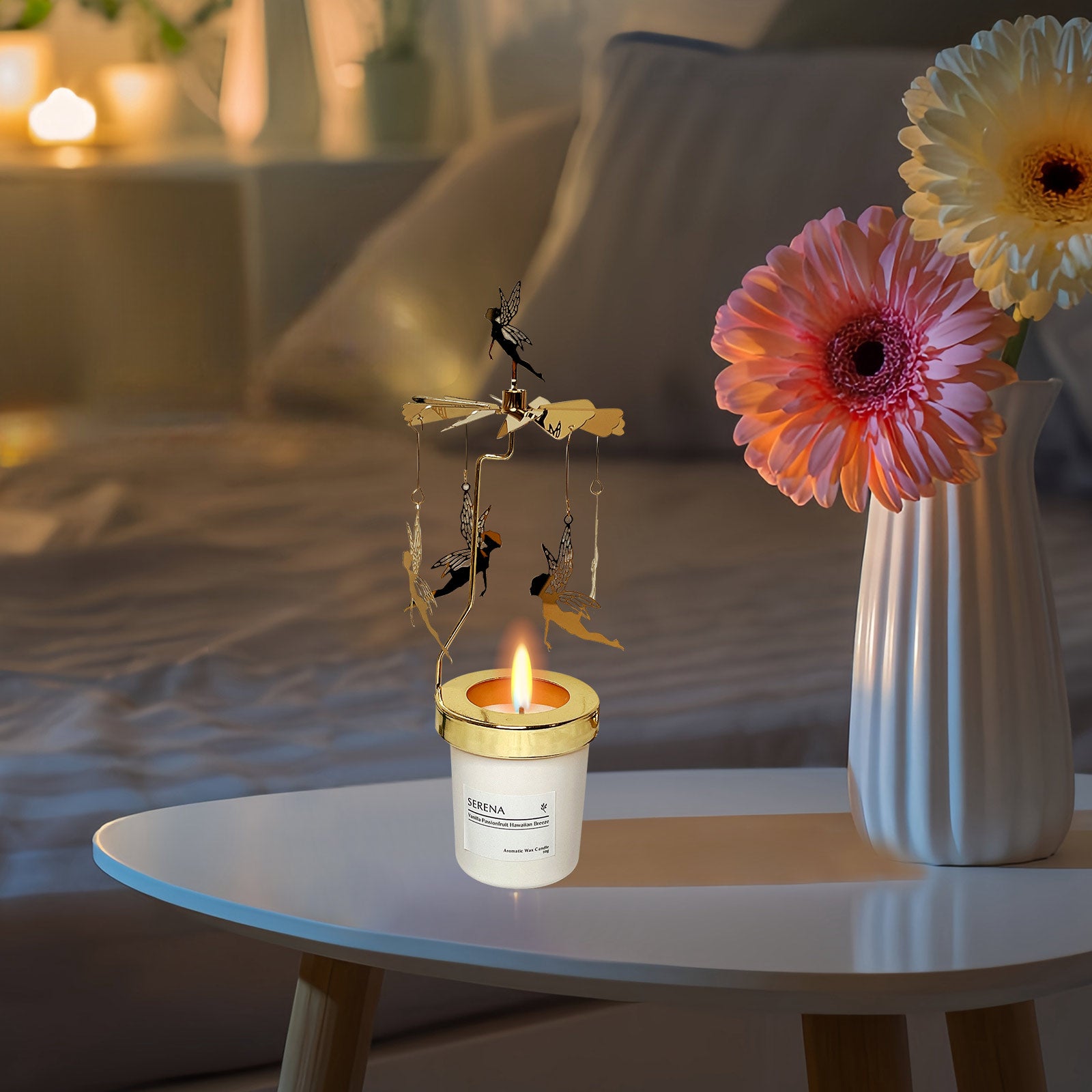 Frosted Candle for Room Decor, Serena Scented Candle (50g)