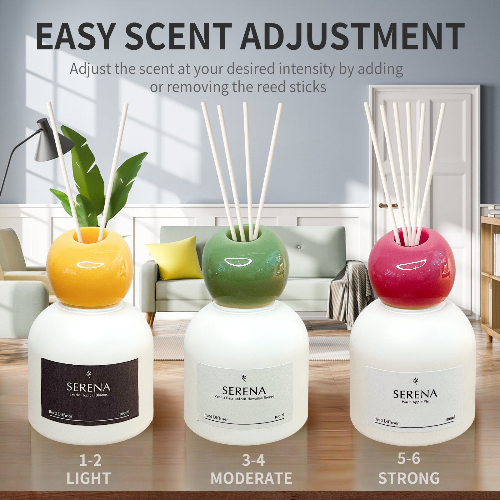 Reed Oil Diffuser for Home Fragrance, Air Freshener (100ml)