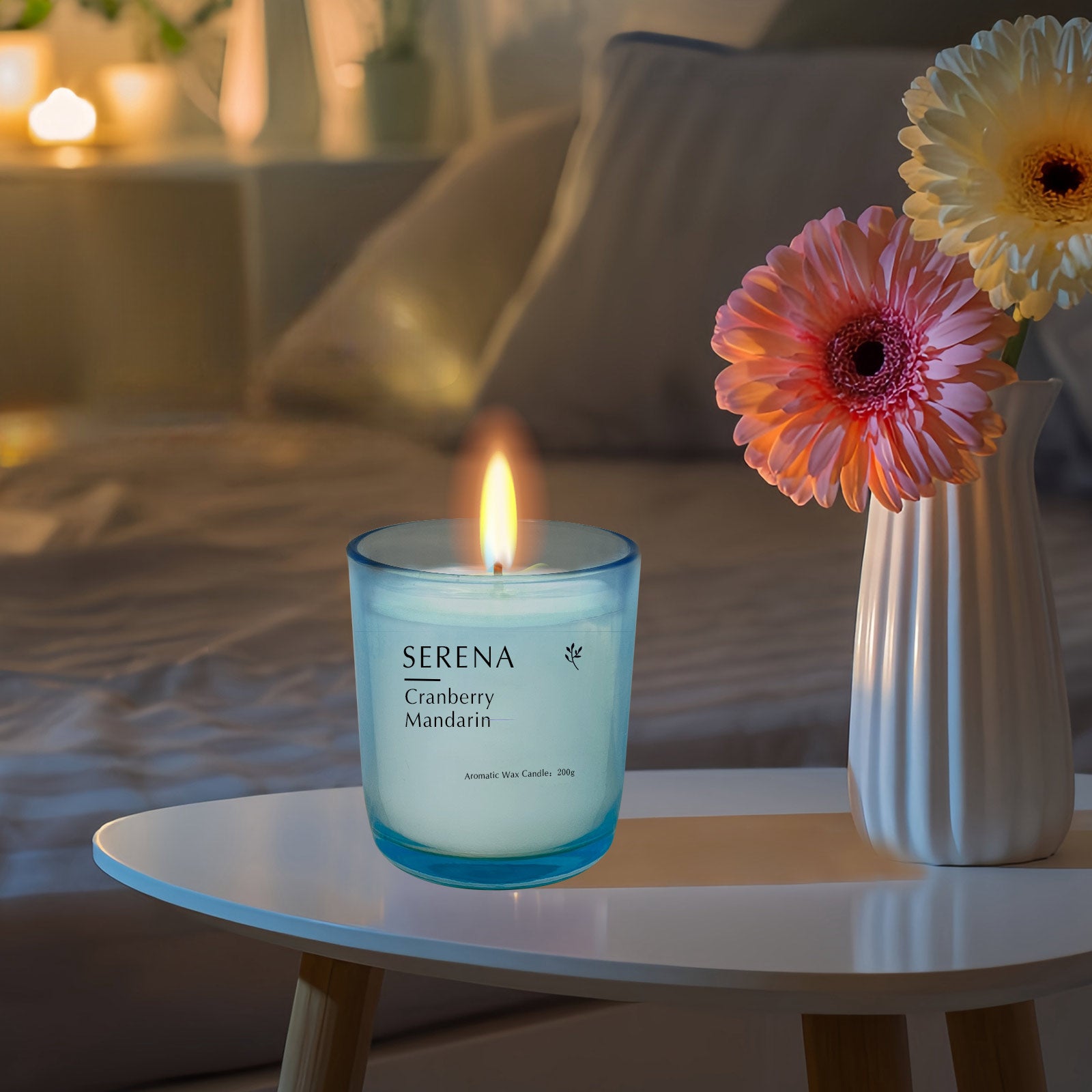 Glass Candle Holder, Serena Jar Candle, Candle Holder Jar (200g)
