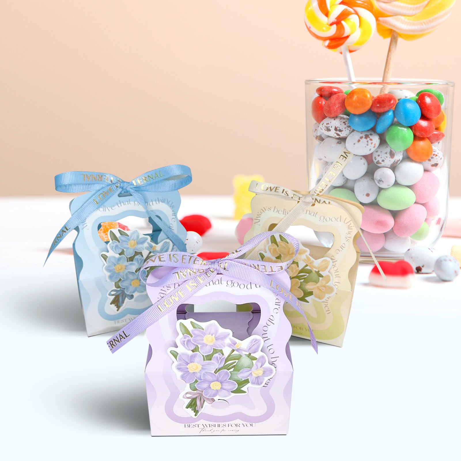 Flower Gift Box Set of 10, Premium Craft Gift Box for Her