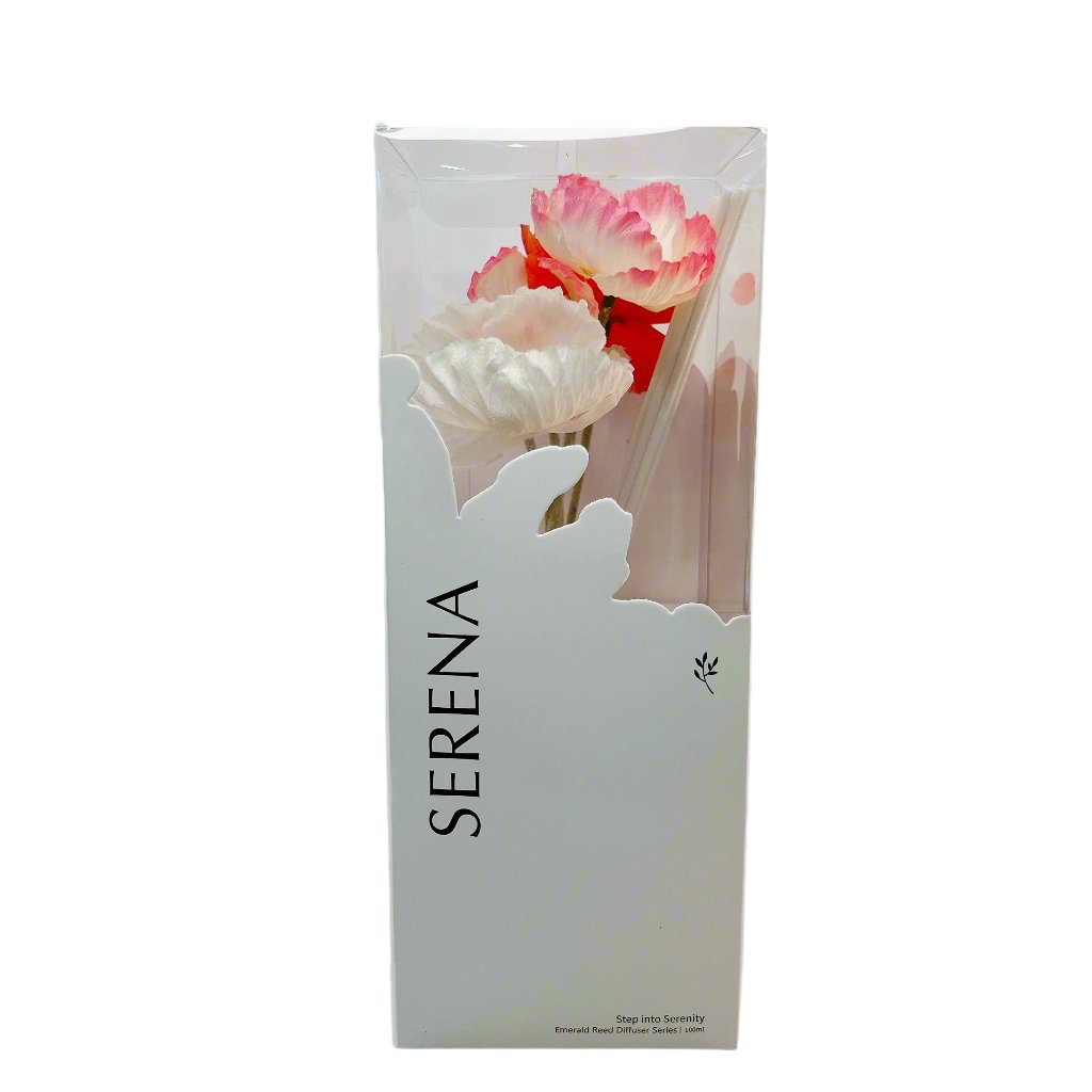 Crystal Glass Flower Reed Diffuser for Home Fragrance, Serena Air Freshener (100ml)