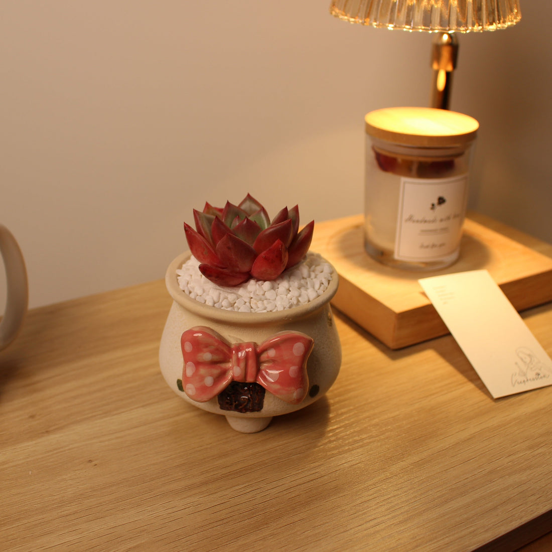 Hand Painted Indoor Plant Pot, Korean Style Ceramic Planter Pot