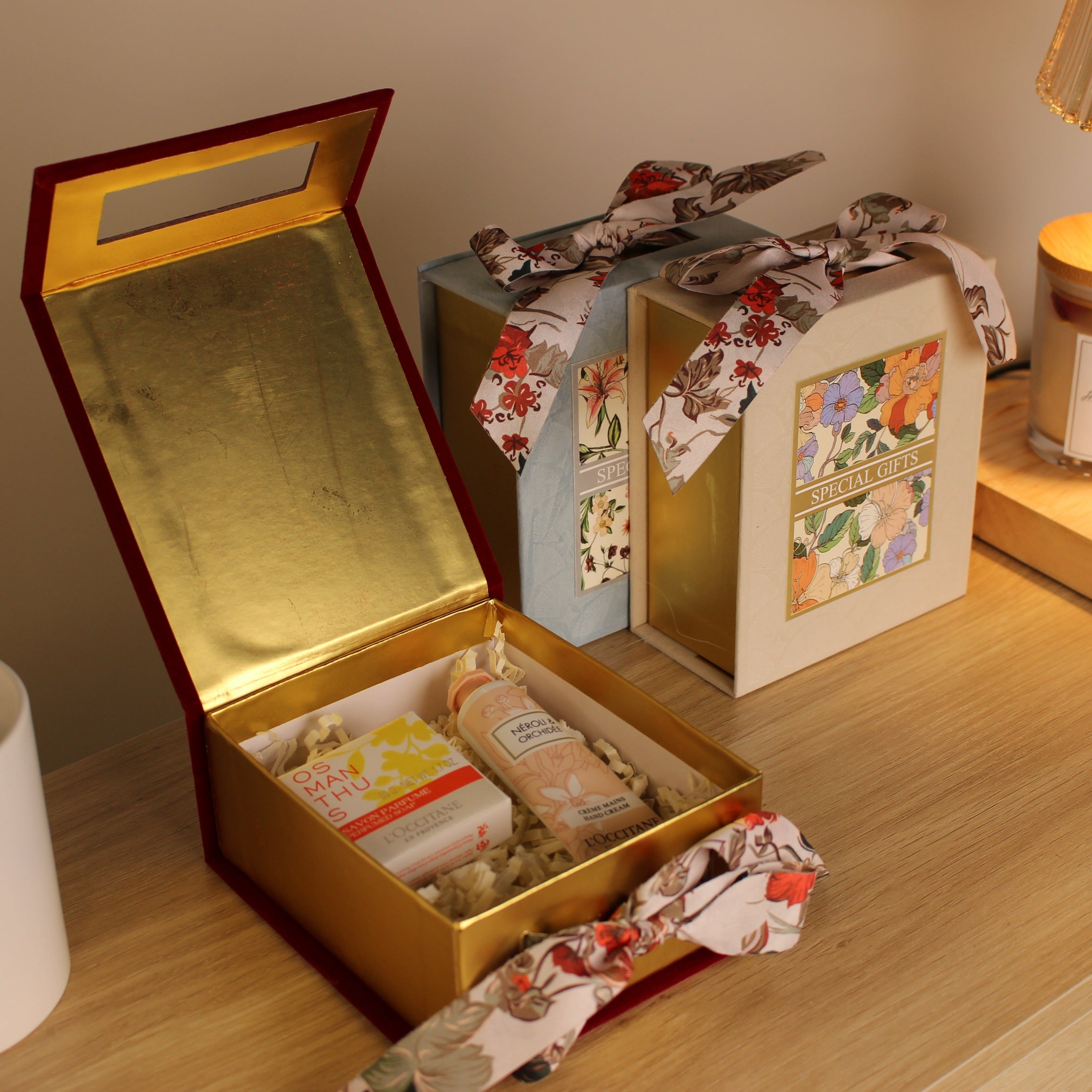 Floral Gift Box With Bow, Special Gift Box, Premium Craft Gift Box