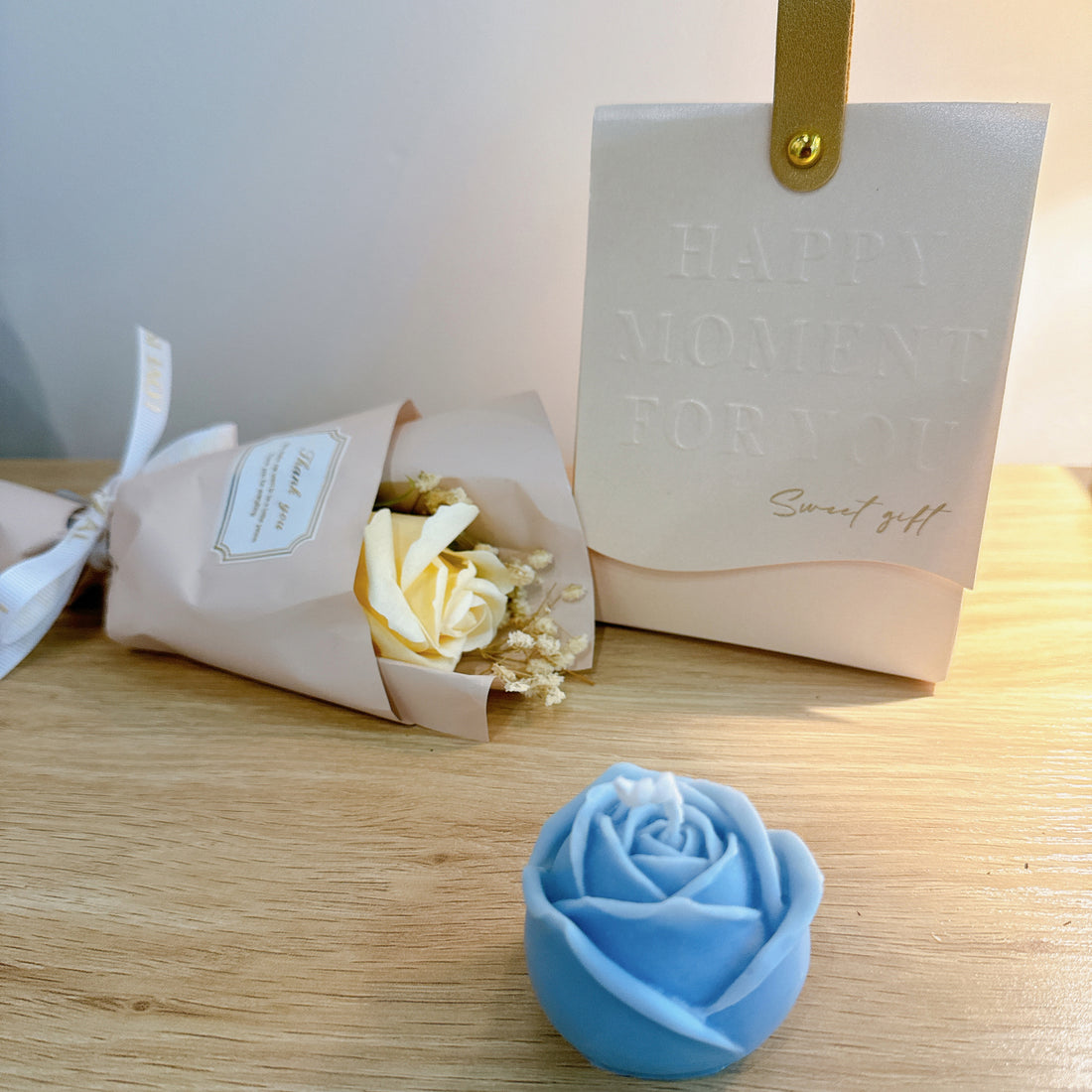 Rose Scented Candle, Delicate Mini Flower Candle, Candle Home Decor