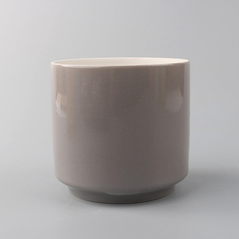 Ceramic Succulent Planter, Minimalist Champagne Ceramic Pots
