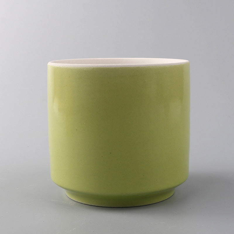 Ceramic Succulent Planter, Minimalist Champagne Ceramic Pots