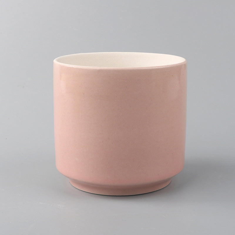 Ceramic Succulent Planter, Minimalist Champagne Ceramic Pots