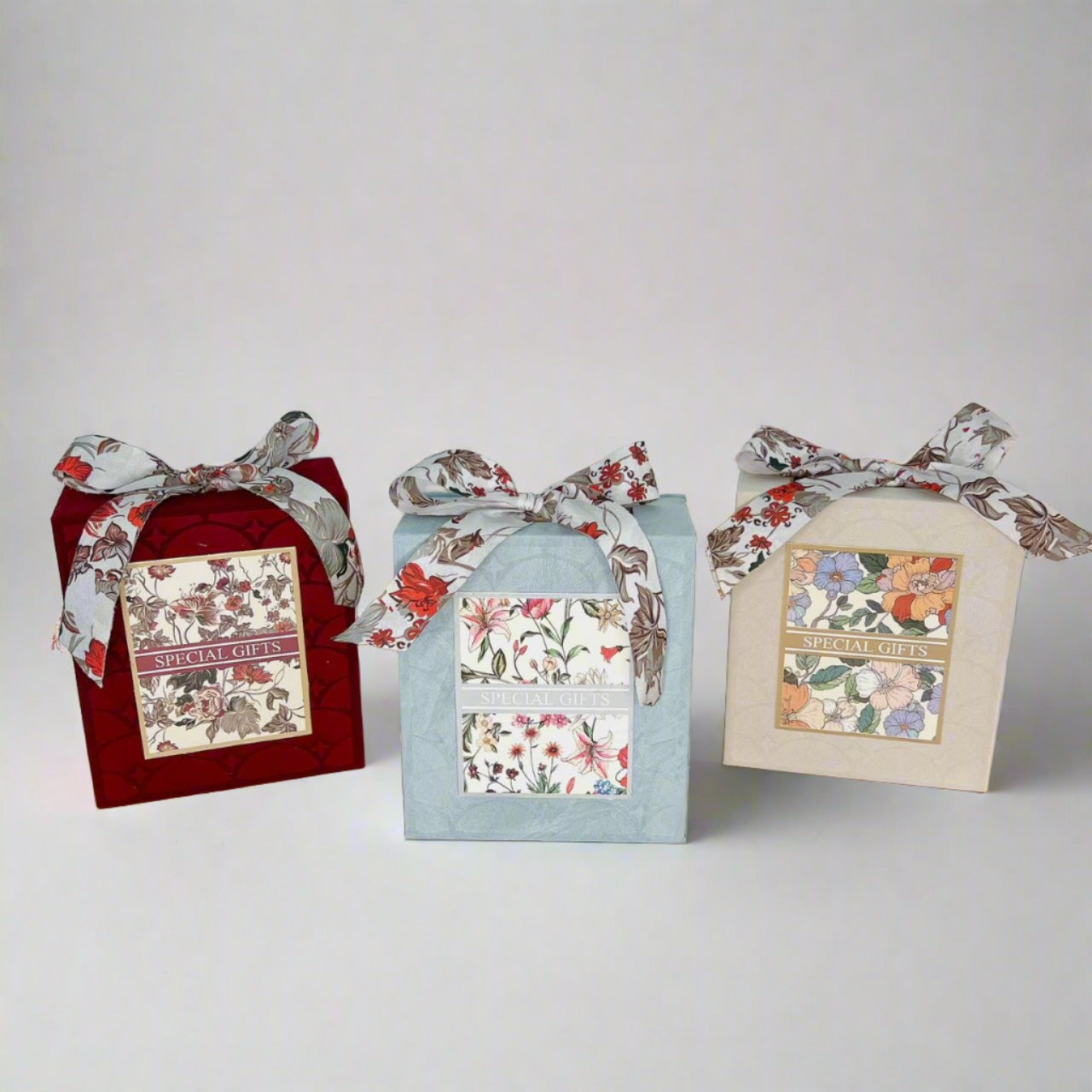 Floral Gift Box With Bow, Special Gift Box, Premium Craft Gift Box