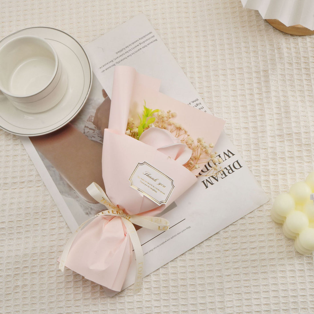 Flower Petal Soap Bouquet, L&