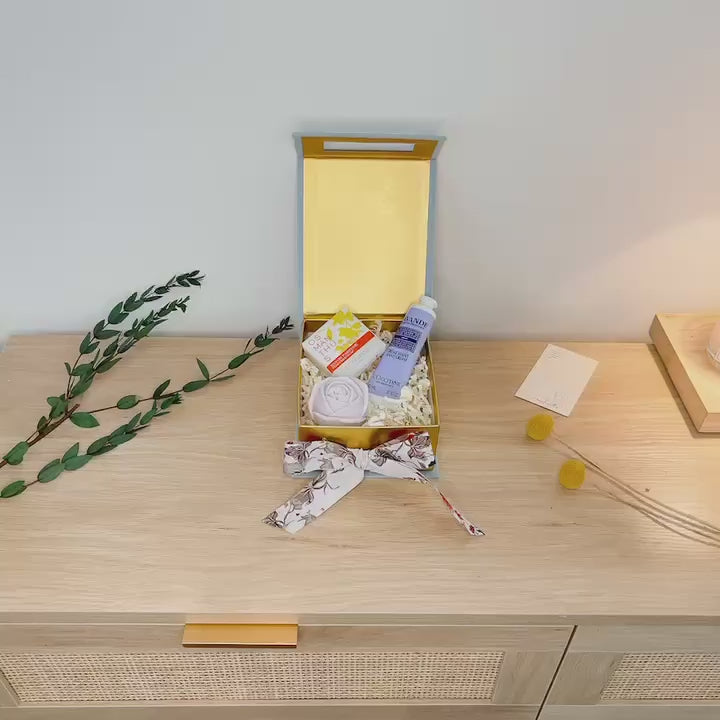 Floral Gift Box With Bow, Special Gift Box, Premium Craft Gift Box