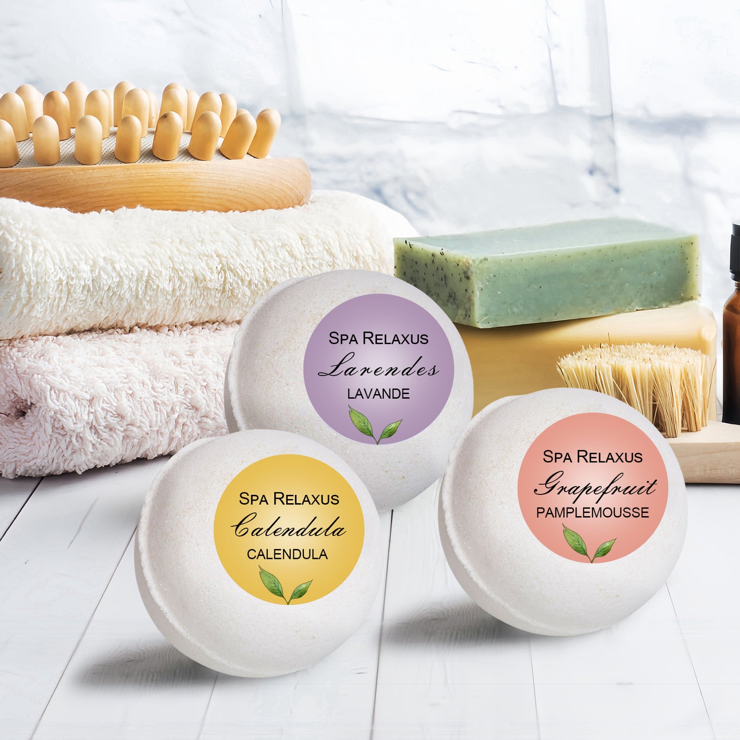 Natural Bath Bombs, Round Bath Bombs, Self Care Bath Bombs