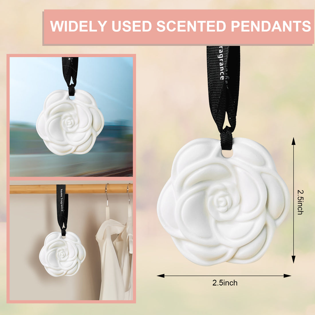 White Flower Holiday Ornament, Decorative Ornament