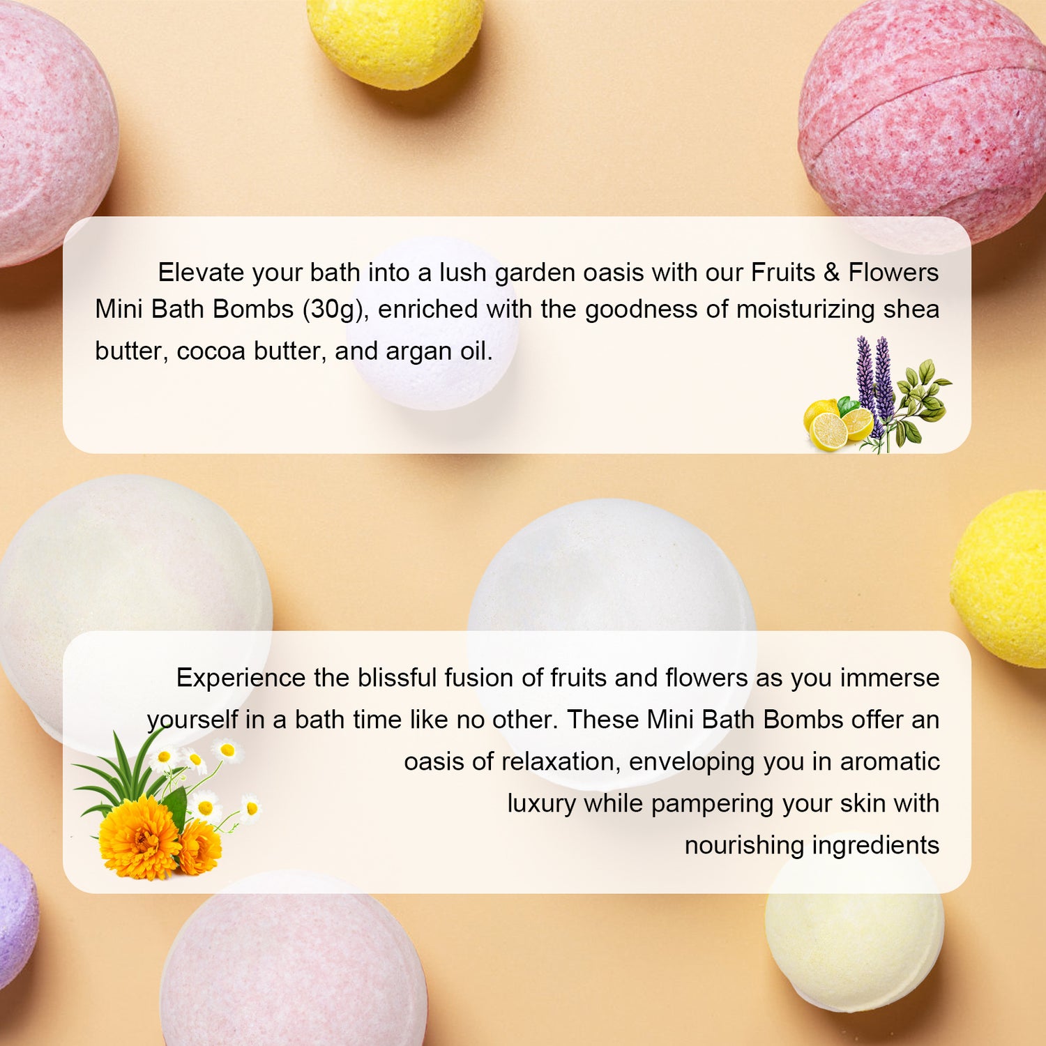 Natural Bath Bombs, Round Bath Bombs, Self Care Bath Bombs