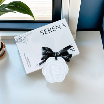 Serena Aromatherapy Gift Basket: Reed Diffuser, Soap Flower &amp; Scented Hanging Ornament