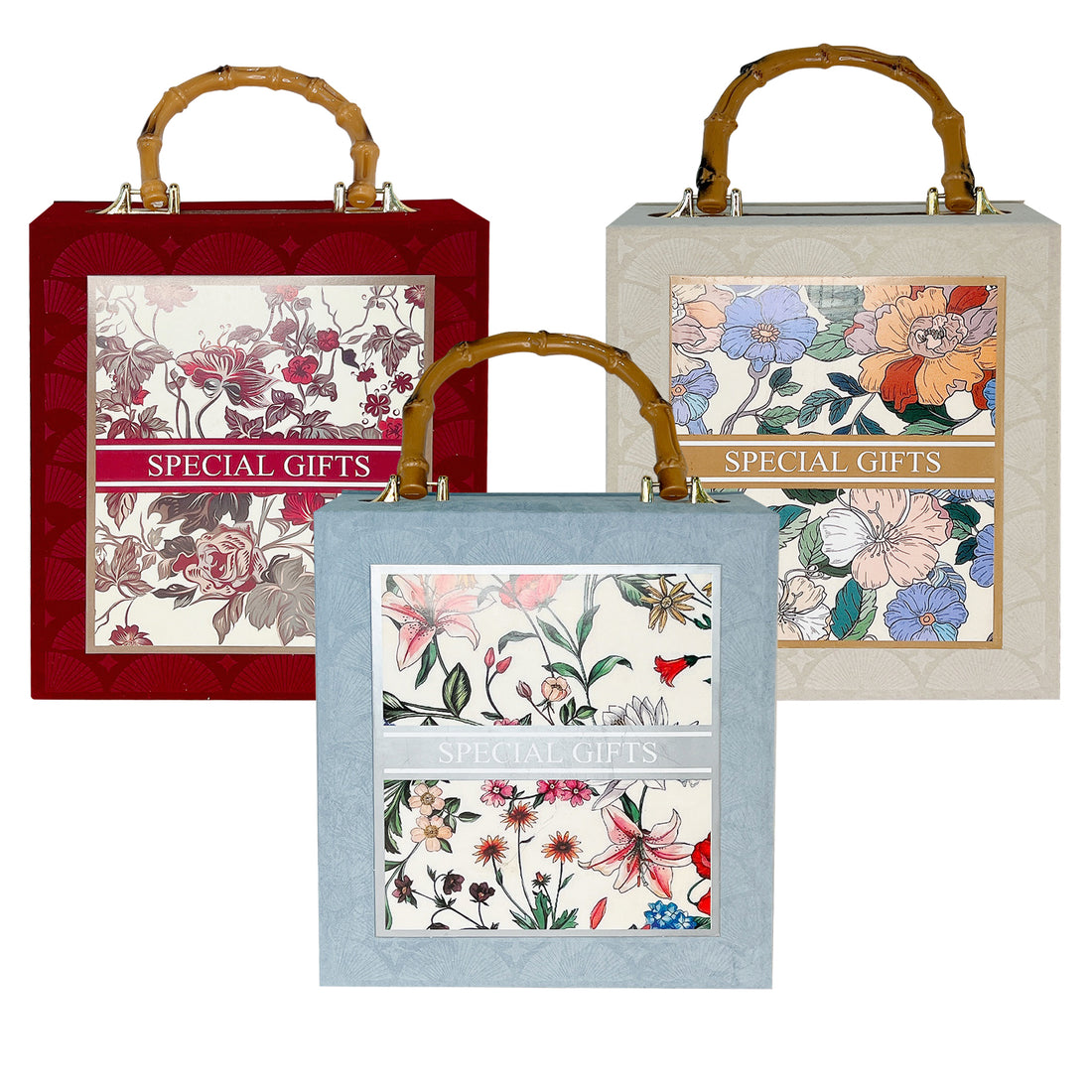 Gift Box With Handle, Floral Special Gift Box, Wedding Gift Box