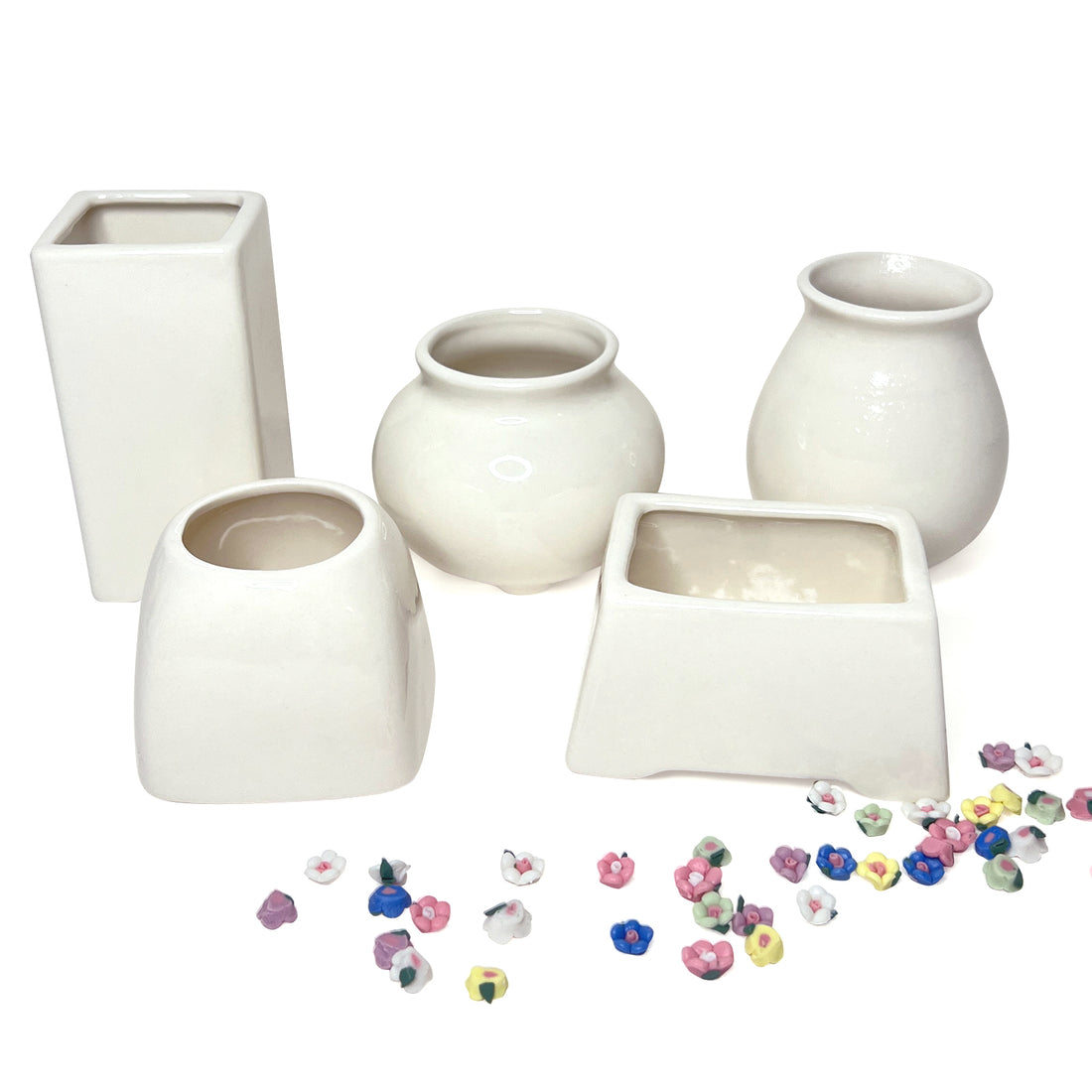 Indoor Ceramic Plant Pots, Multi-shape Tsumami Ceramic Planter Pot