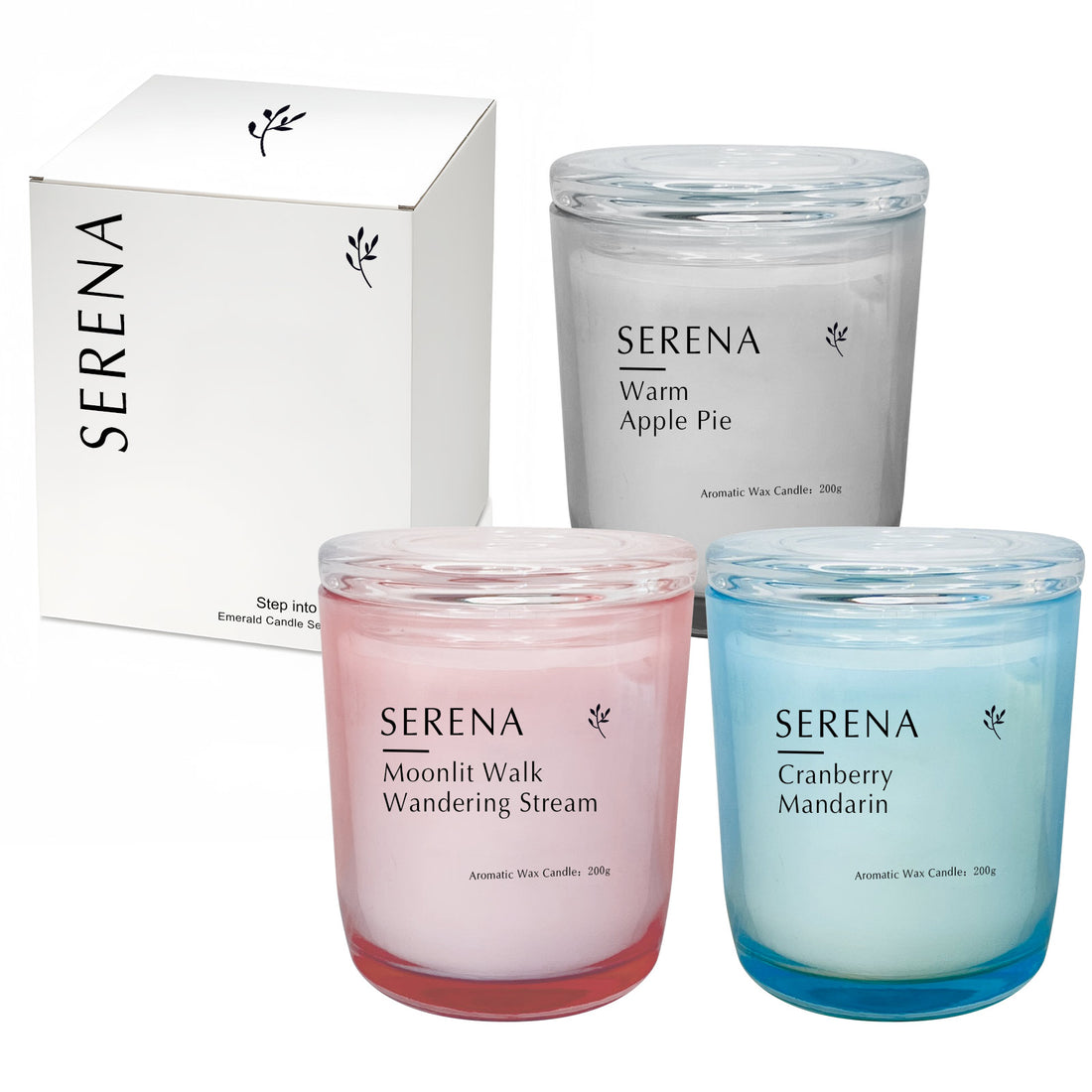 Glass Candle Holder, Serena Jar Candle, Candle Holder Jar (200g)