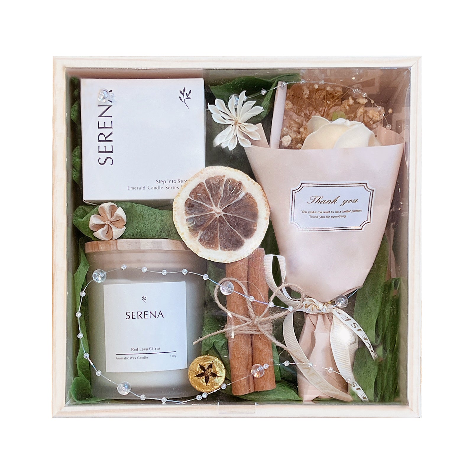 Wooden Box Gift Basket, L&