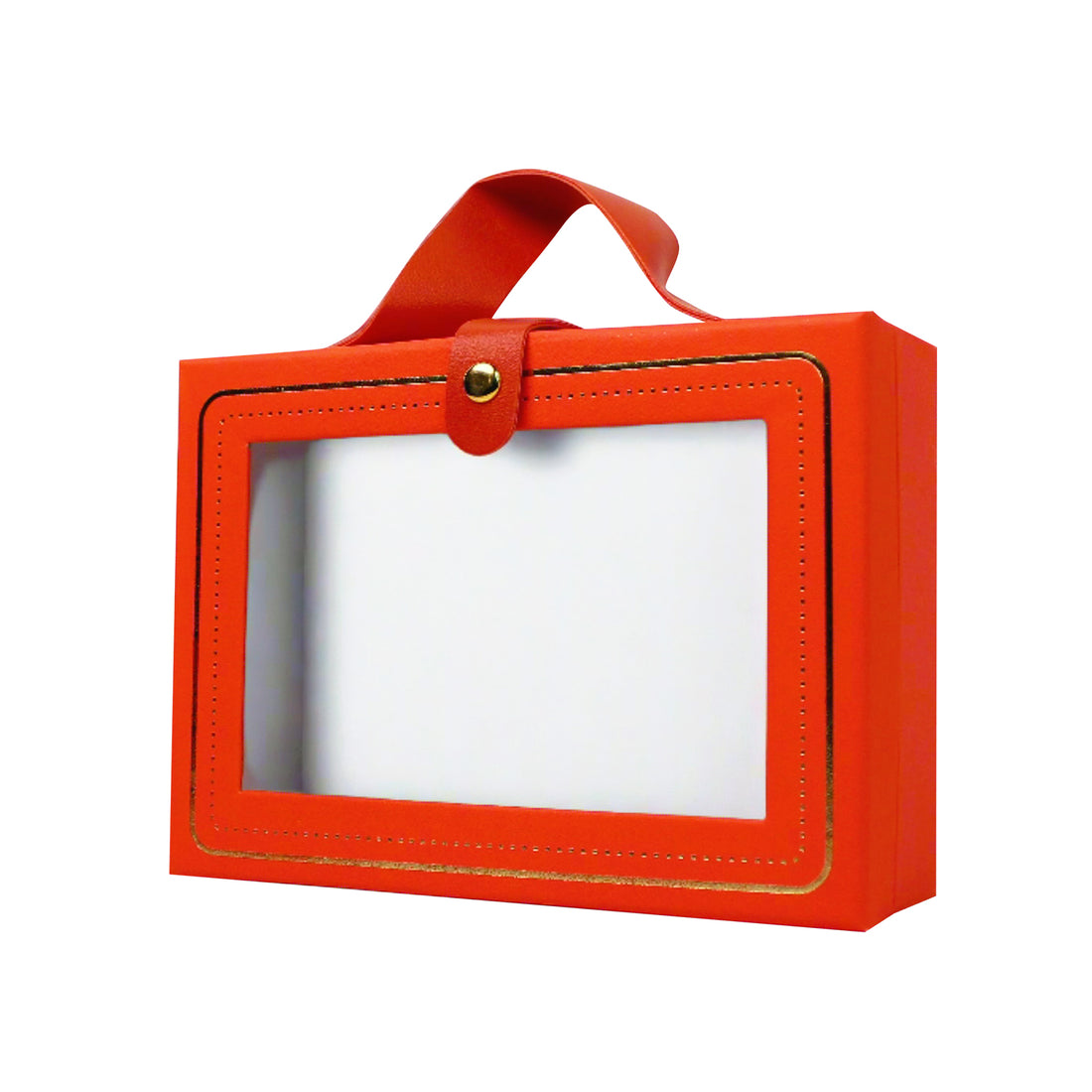 Orange Gift Box, Cardboard Gift Box With Handle, Special Gift Box