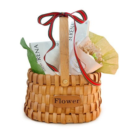 Serena Aromatherapy Gift Basket: Reed Diffuser, Soap Flower &amp; Scented Hanging Ornament