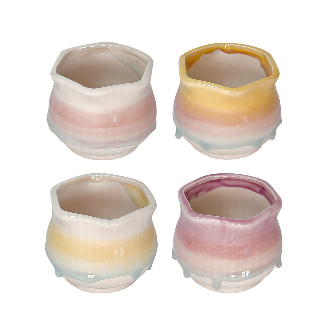 Ceramic Succulent Planter, Candie Mini Planter Pot