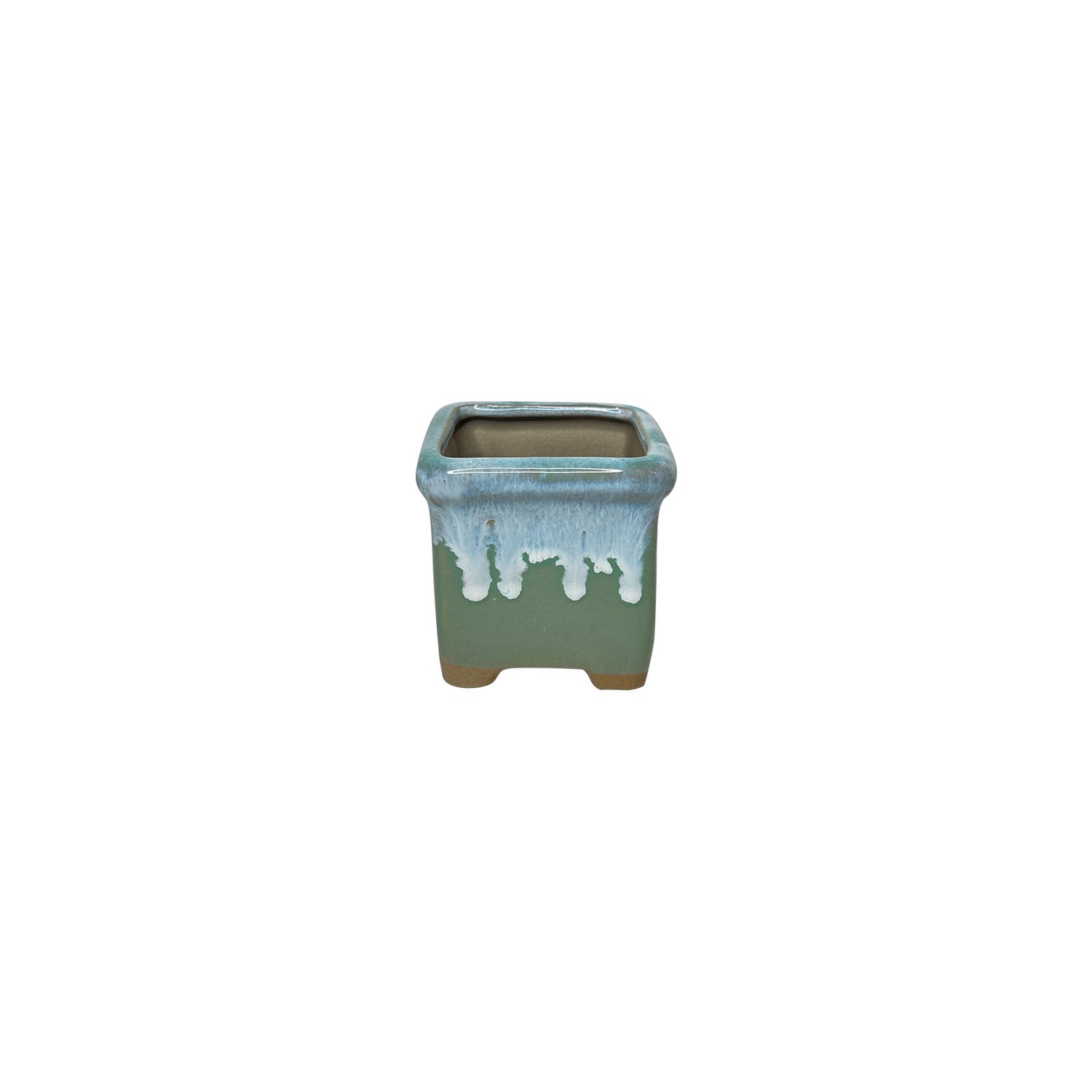 Painter Pot, Hand Painted Square Indoor Planter Pot