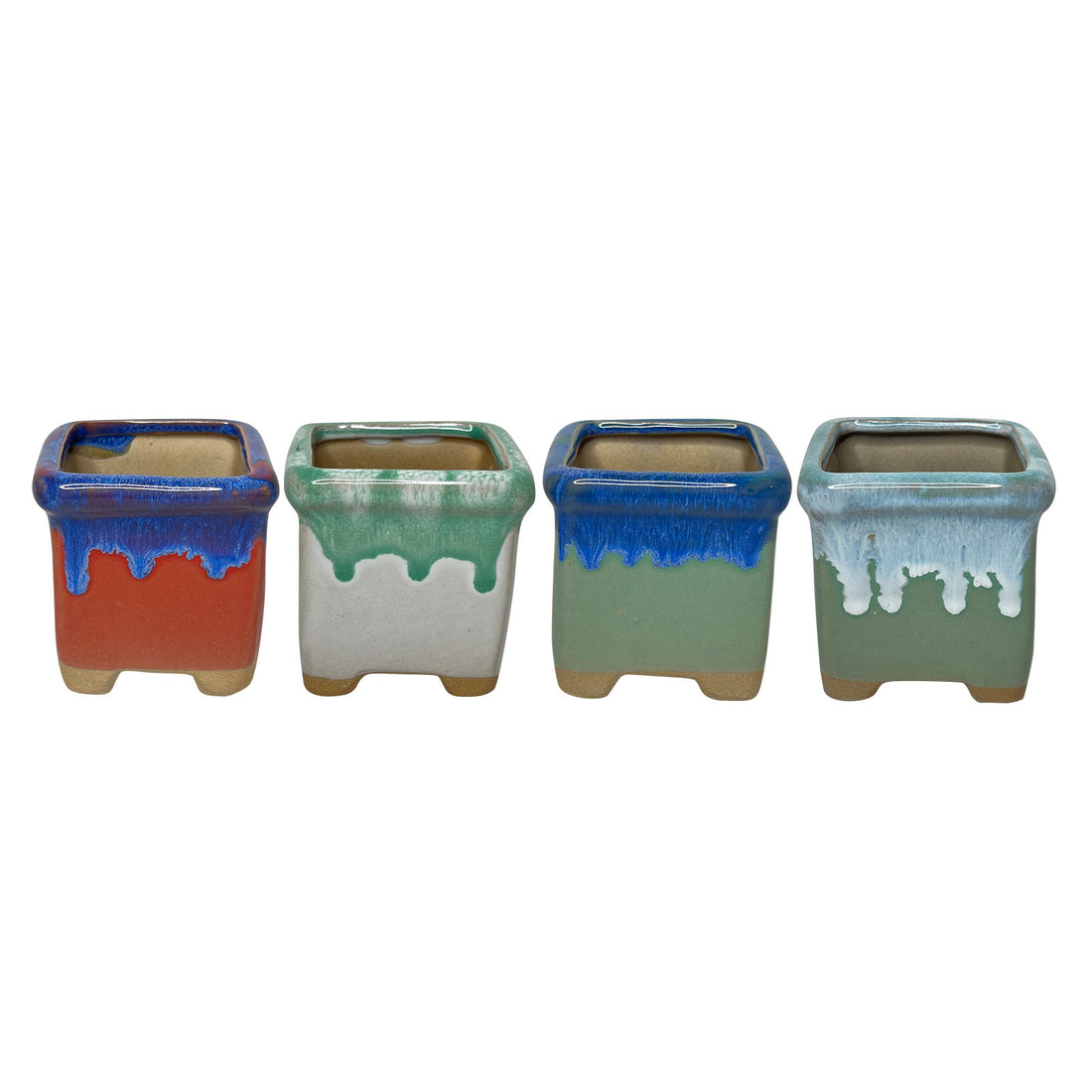 Painter Pot, Hand Painted Square Indoor Planter Pot