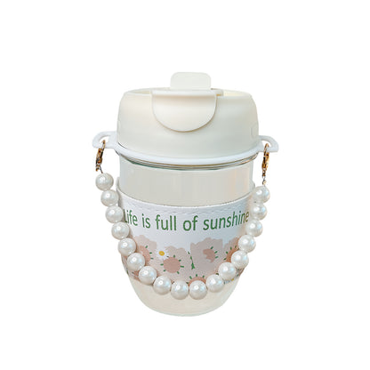 Peal Cup With Lid, Luxury Coffee Cup Birthday Gift